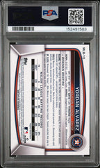 2023 Bowman Chrome National Yordan Alvarez Red Refractor #10 — PSA 10 — PSA cert 152491583 — back