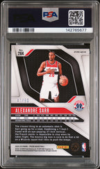 2024 Panini Prizm Alexandre Sarr Orange Wave #264 – PSA 9 — PSA certificate 142765677 — back