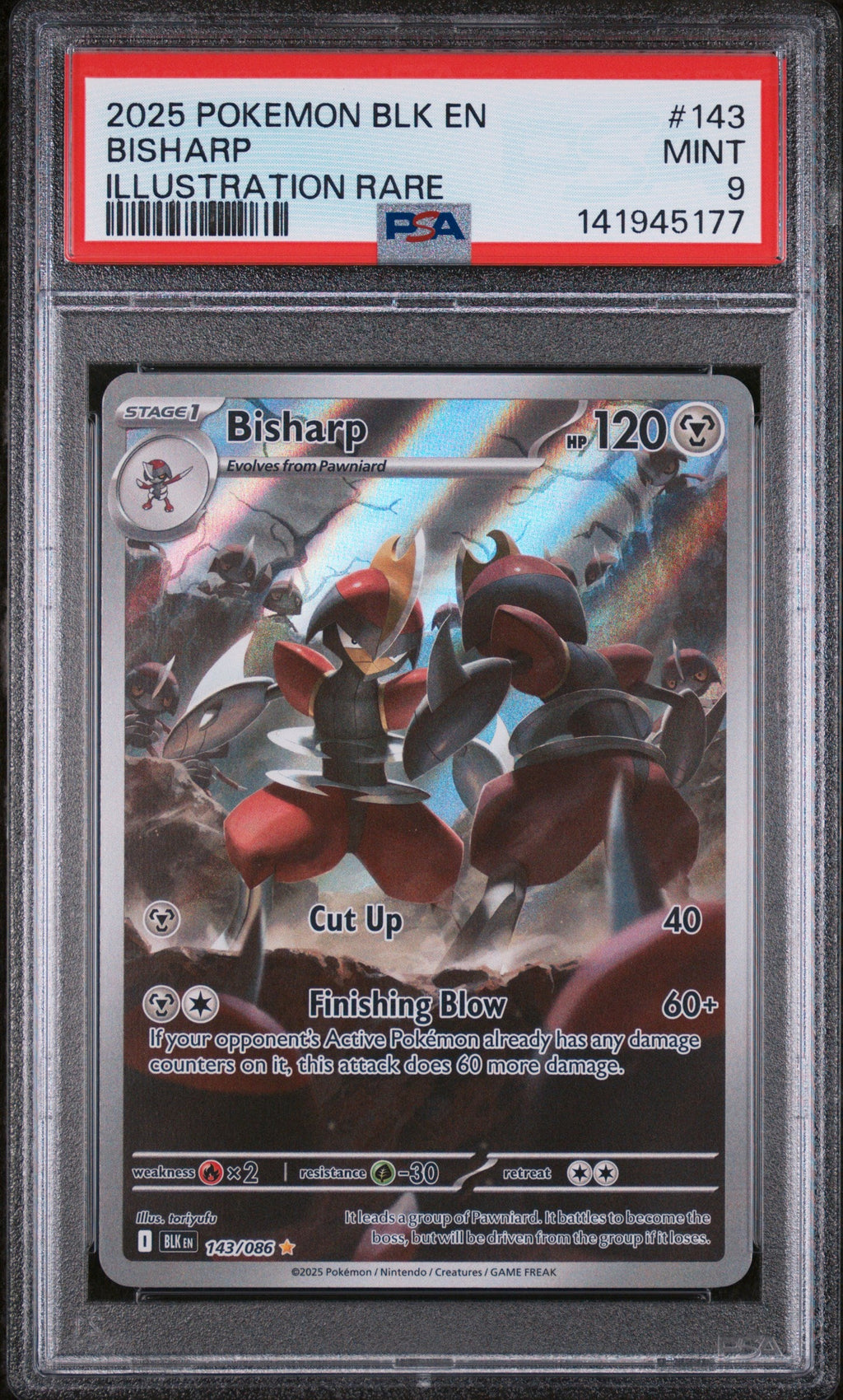 Bisharp Black Bolt 143/086 PSA 9 front