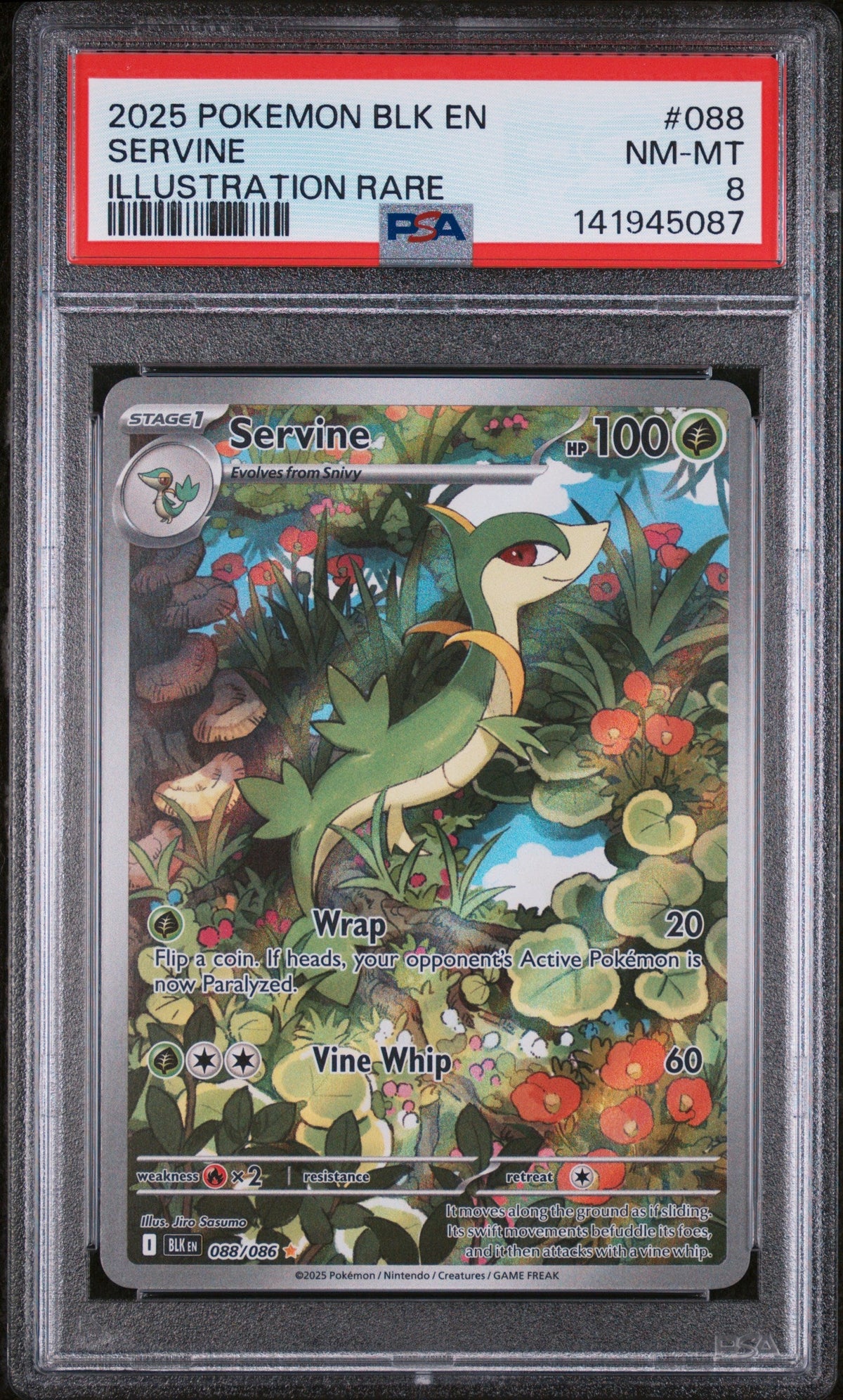 Servine Black Bolt 088/086 PSA 8 front
