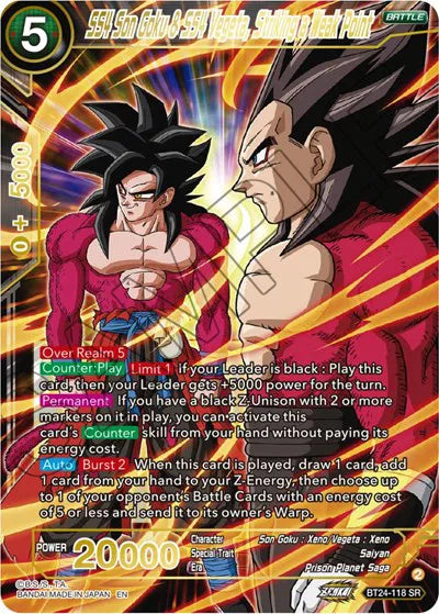 SS4 Son Goku & SS4 Vegeta, Striking a Weak Point BT24-118 catalogue image