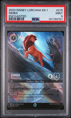 2023 Disney Lorcana The First Chapter Simba - Returned King Enchanted #215 – PSA 9 — PSA cert 141159701 — front