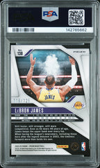2024 Panini Prizm LeBron James Blue Wave #130 – PSA 9 — PSA cert 142765662 — back