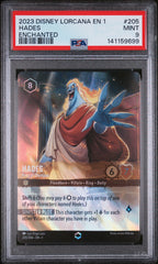 2023 Disney Lorcana The First Chapter Hades - King of Olympus Enchanted #205 – PSA 9 — PSA cert 141159699 — front