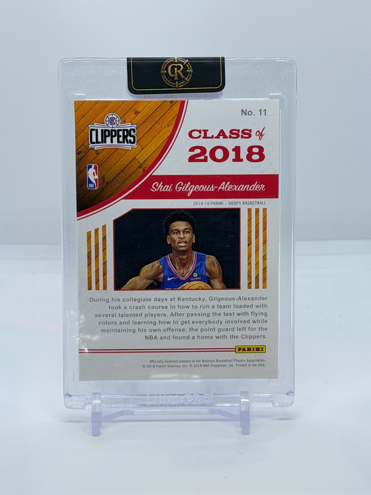 2018-19 Panini NBA Hoops Class of 2018 Shai Gilgeous-Alexander Rookie — Raw