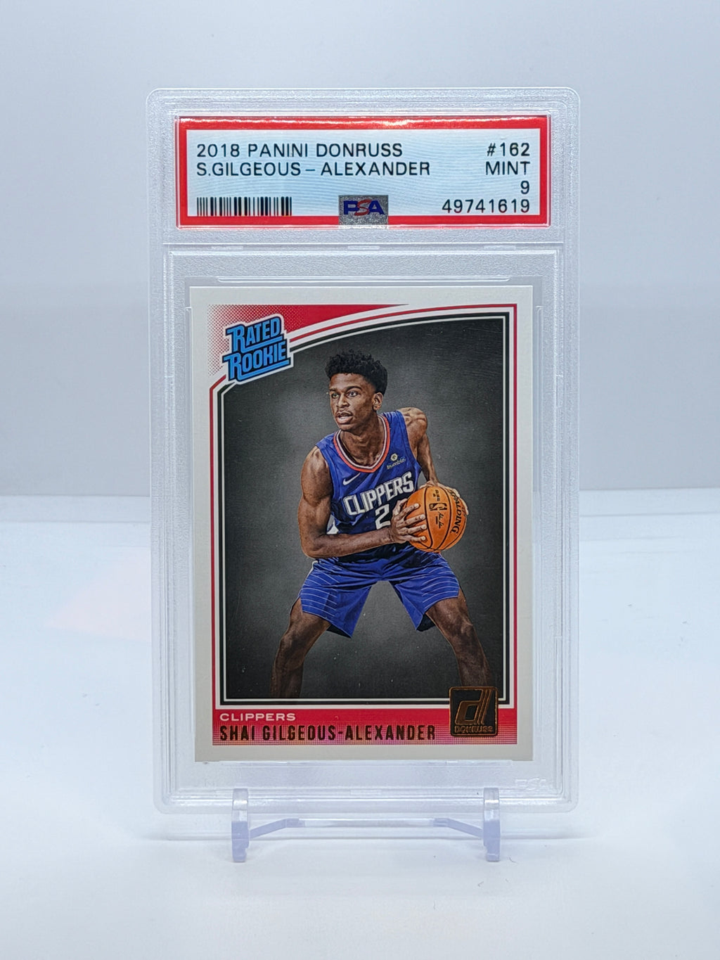 2018 Panini Donruss Shai Gilgeous-Alexander #162 ROOKIE  – PSA 9