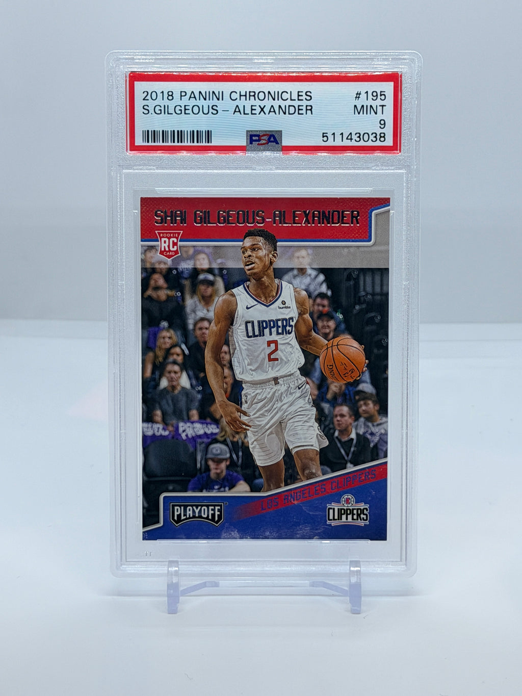 2018 Panini Chronicles Shai Gilgeous-Alexander #195 ROOKIE— PSA 9