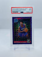 2018 Panini Donruss Optic Shai Gilgeous-Alexander ROOKIE Blue Velocity #162 – PSA 9