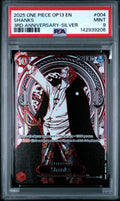 2025 One Piece Shanks 3rd Anniversary Silver OP09-004 – PSA 9 — PSA cert 142939206 — front