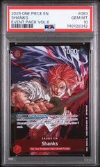 2025 One Piece Shanks Event Pack Vol. 6 #083 – PSA 10 — PSA cert 148128342 — front