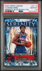 2025 Topps Chrome Serenity VJ Edgecombe Blue Refractor #SY-13 – PSA 10 — PSA cert 152491587 — front