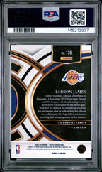 2023 Panini Select LeBron James Zebra Prizm #135 – PSA 10 — PSA cert 148212937 — back