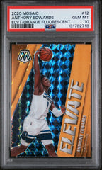 2020 Panini Mosaic Elevate Anthony Edwards Orange Fluorescent #12 – PSA 10 — PSA cert 131782718 — front