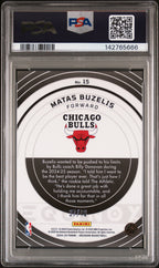 2024 Panini Obsidian Equinox Matas Buzelis Electric Etch Pink Flood #15 – PSA 10 — PSA cert 142765666 — back