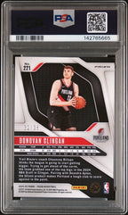 2024 Panini Prizm Donovan Clingan White Wave #221 – PSA 9 — PSA certificate 142765665 — back