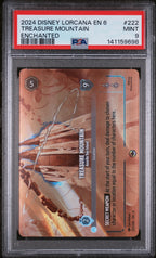 2024 Disney Lorcana Azurite Sea Treasure Mountain - Azurite Sea Island Enchanted #222 – PSA 9 — PSA cert 141159698 — front