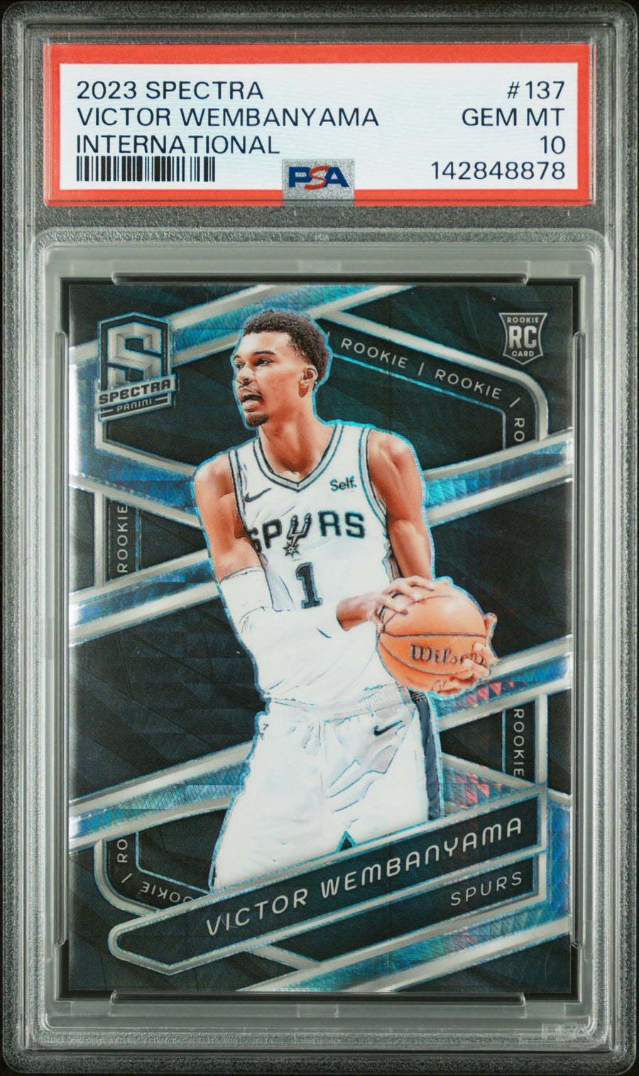 2023 Panini Spectra Victor Wembanyama International #137 – PSA 10