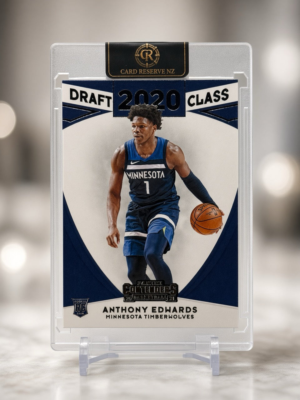 Anthony Edwards Panini Contenders Draft Class 2020 Base Rookie front - actual card