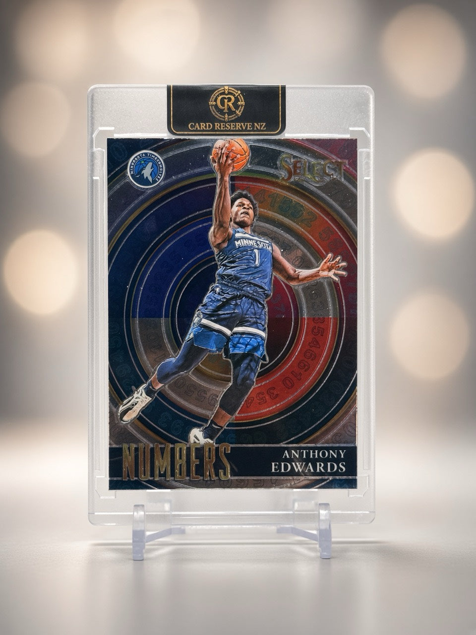 Anthony Edwards Panini Select Select Numbers front - actual card