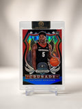 Anthony Edwards Prizm Draft Picks Crusade Red White Blue front — actual card