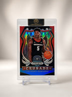 Anthony Edwards Prizm Draft Picks Crusade Red White Blue front — actual card