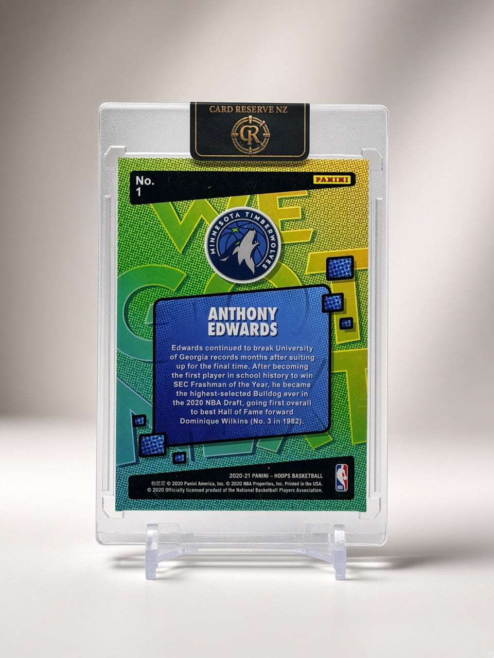2020-21 Panini NBA Hoops Anthony Edwards We Got Next Rookie #1 — back
