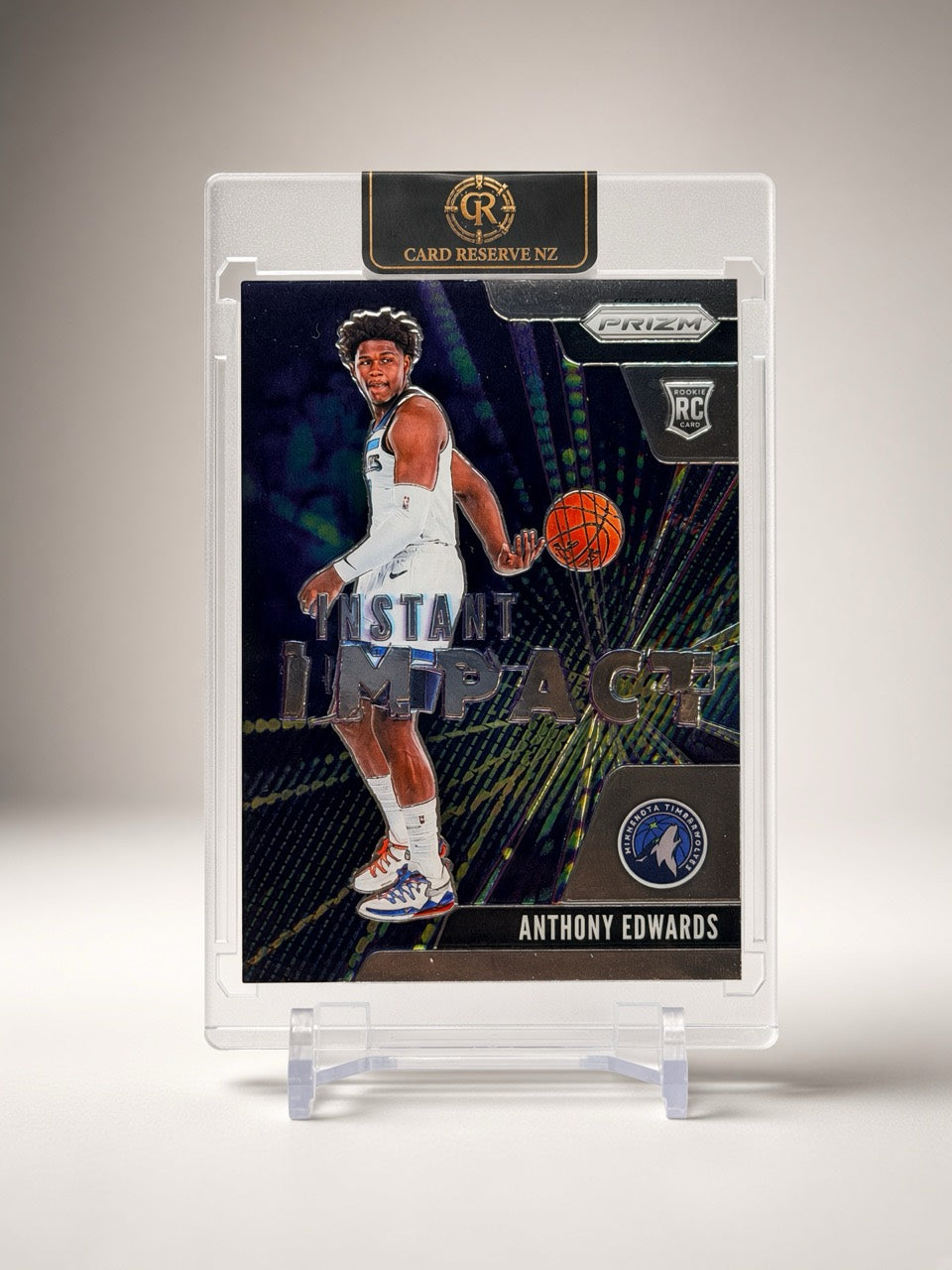 2020-21 Panini Prizm Anthony Edwards Instant Impact Base Rookie #1 — front