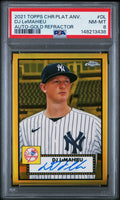2021 Topps Chrome Platinum Anniversary Autographs DJ LeMahieu Gold Refractor #DL — PSA 8 — PSA cert 148213438 — front
