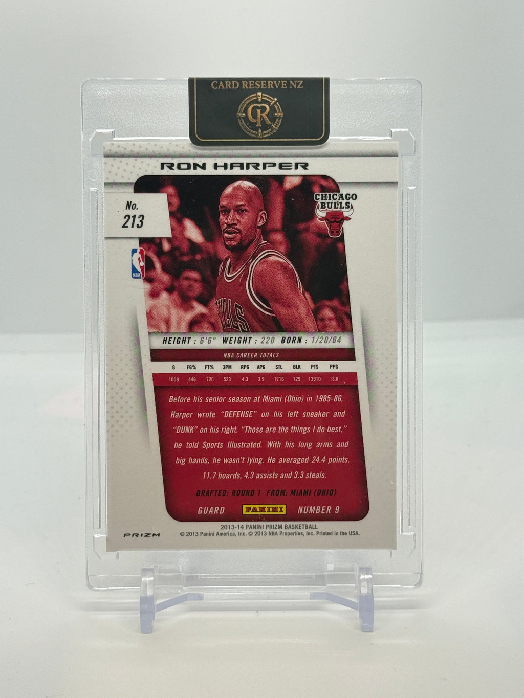2013-14 Panini Prizm Ron Harper Silver Prizm #213 — Raw — back