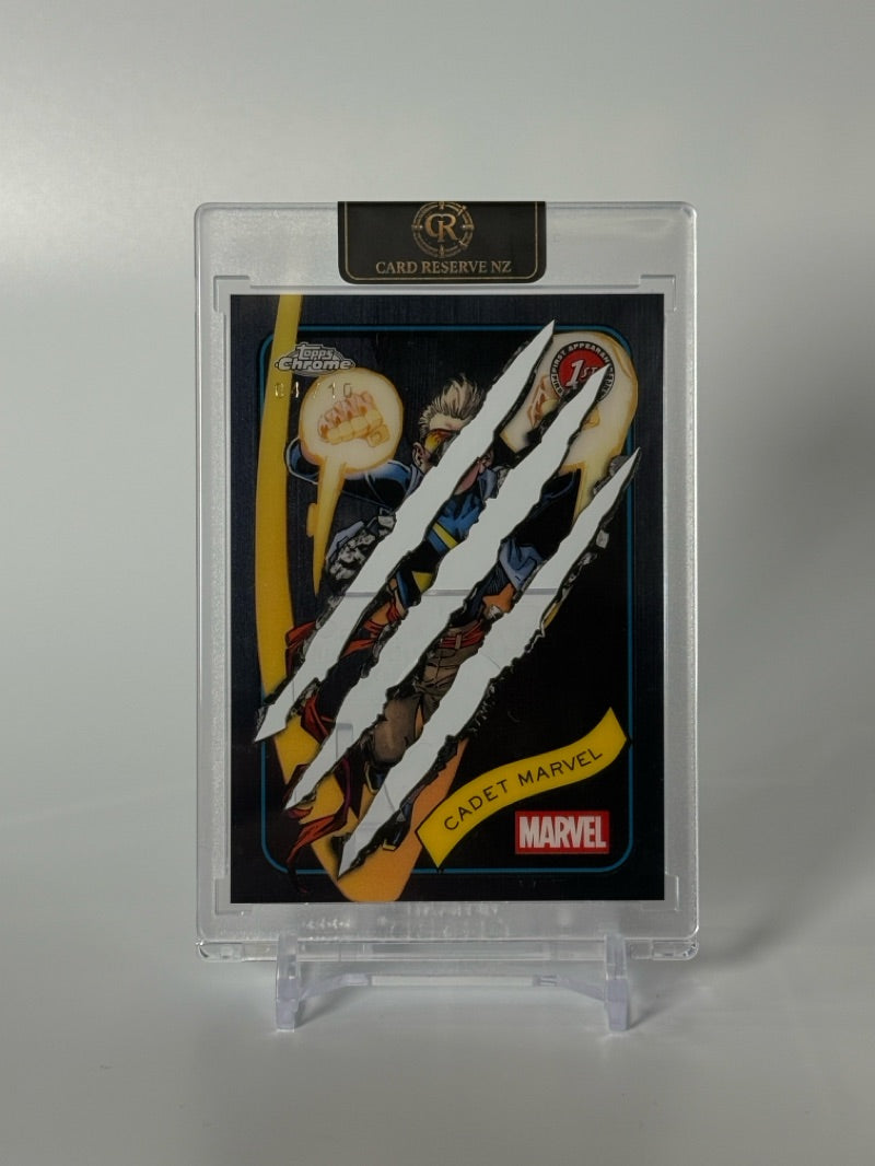 2025 Topps Chrome Marvel Cadet Marvel Clawed Black #88 /10 — Raw — front