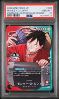 2026 One Piece Japanese Monkey D. Luffy Ichiban Kuji Purchase Bonus #001 — PSA 10 — front