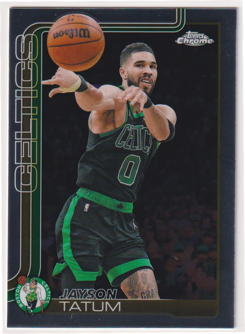 02 Jayson Tatum 2025-26 Topps Chrome Update #8 - Jayson Tatum 2025-26 Topps Chrome Update #8 front scan