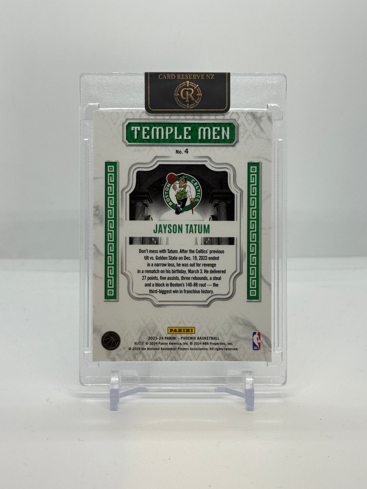 01 Jayson Tatum 2023-24 Phoenix Temple Men Silver #4 - Jayson Tatum 2023-24 Temple Men Silver back