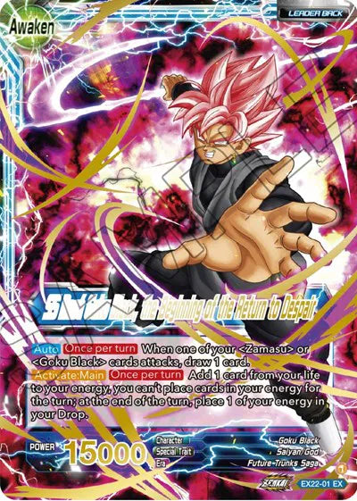Goku Black // SS Rose Goku Black, the Beginning of the Return to Despair (Gold Stamped) #EX22-01 — reference image