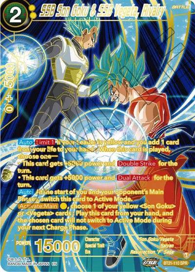 SSB Son Goku & SSB Vegeta, Rivalry (SPR) #BT21-110 — reference image