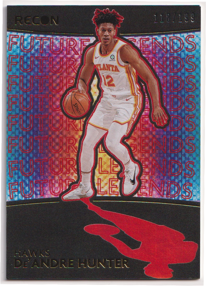08 2020-21 Panini Recon De'Andre Hunter Future Legends Red /199 #19 - 2020-21 Panini Recon De'Andre Hunter Future Legends Red /199 #19 — actual card front scan