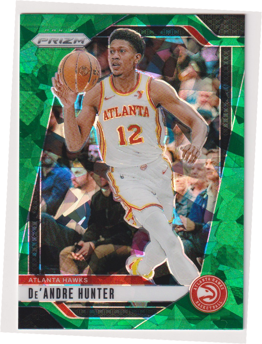 08 — 2024-25 Panini Prizm De'Andre Hunter Green Ice #47 — Raw — actual card front