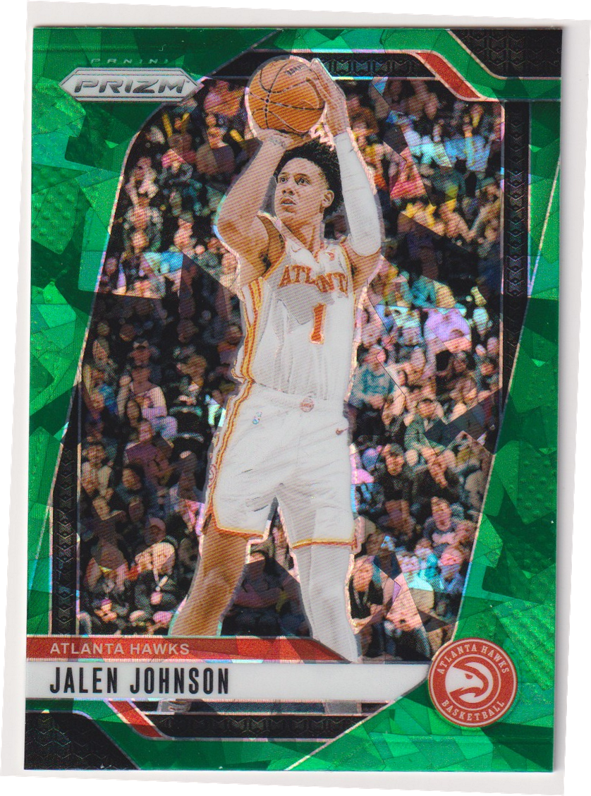 2024-25 Panini Prizm Jalen Johnson Green Ice #120 — actual card front scan