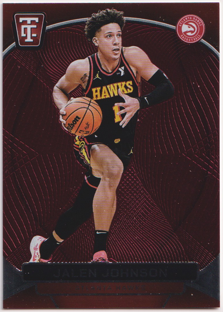 11 — 2024-25 Panini Totally Certified Jalen Johnson Mirror Maroon #108 — Raw — actual card front