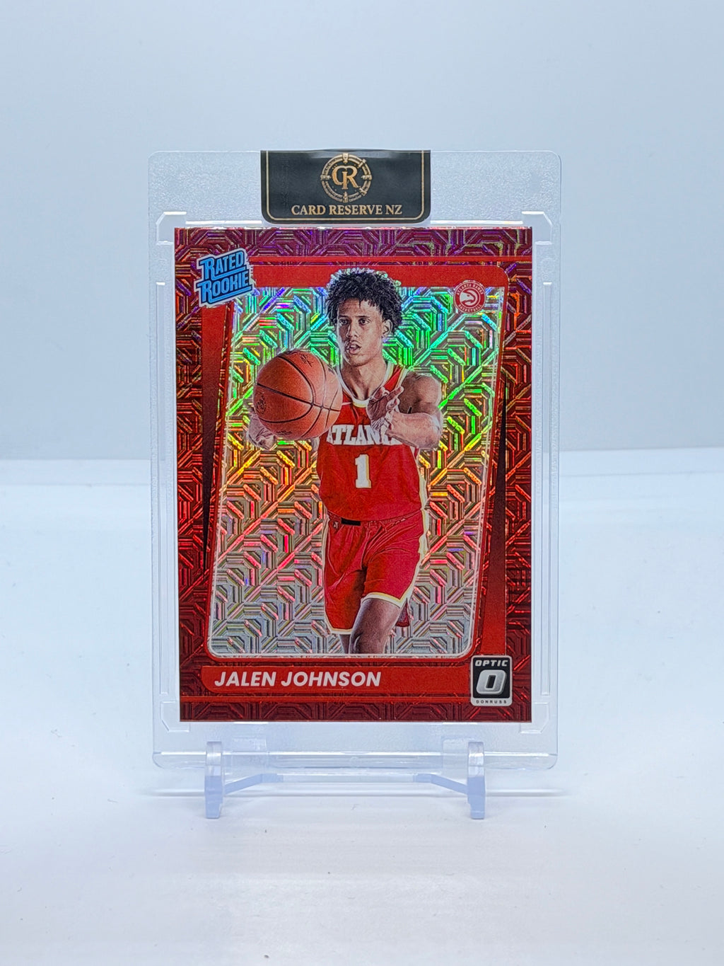 2021-22 Panini Donruss Optic Jalen Johnson Red Mojo #181 — actual card front