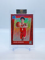 2021-22 Panini Donruss Optic Jalen Johnson Red Mojo #181 — actual card front