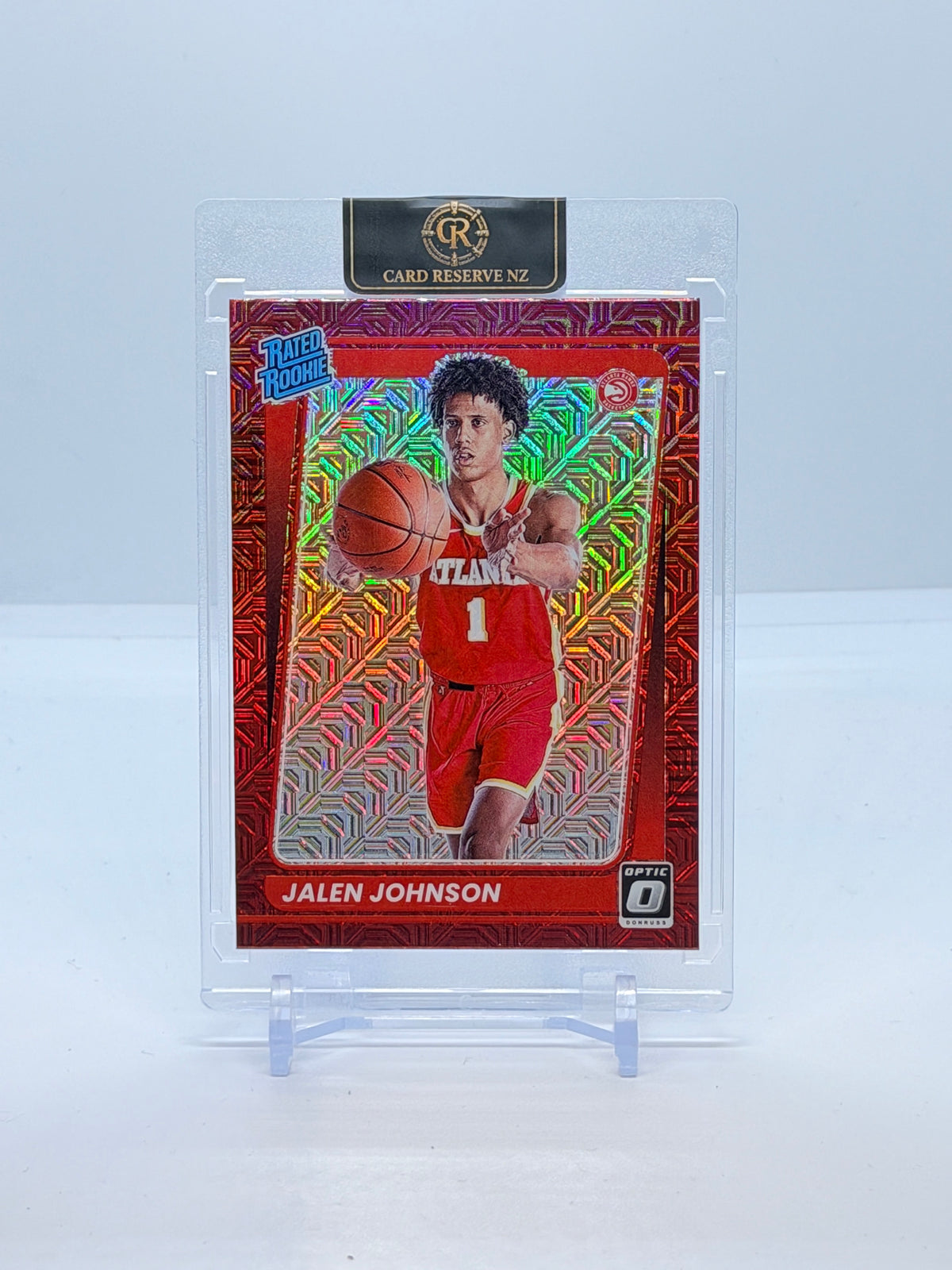 2021-22 Panini Donruss Optic Jalen Johnson Red Mojo #181 — actual card front