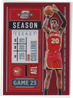 01 — 2020-21 Panini Contenders Optic John Collins Season Ticket Red #63 — Raw — actual card front