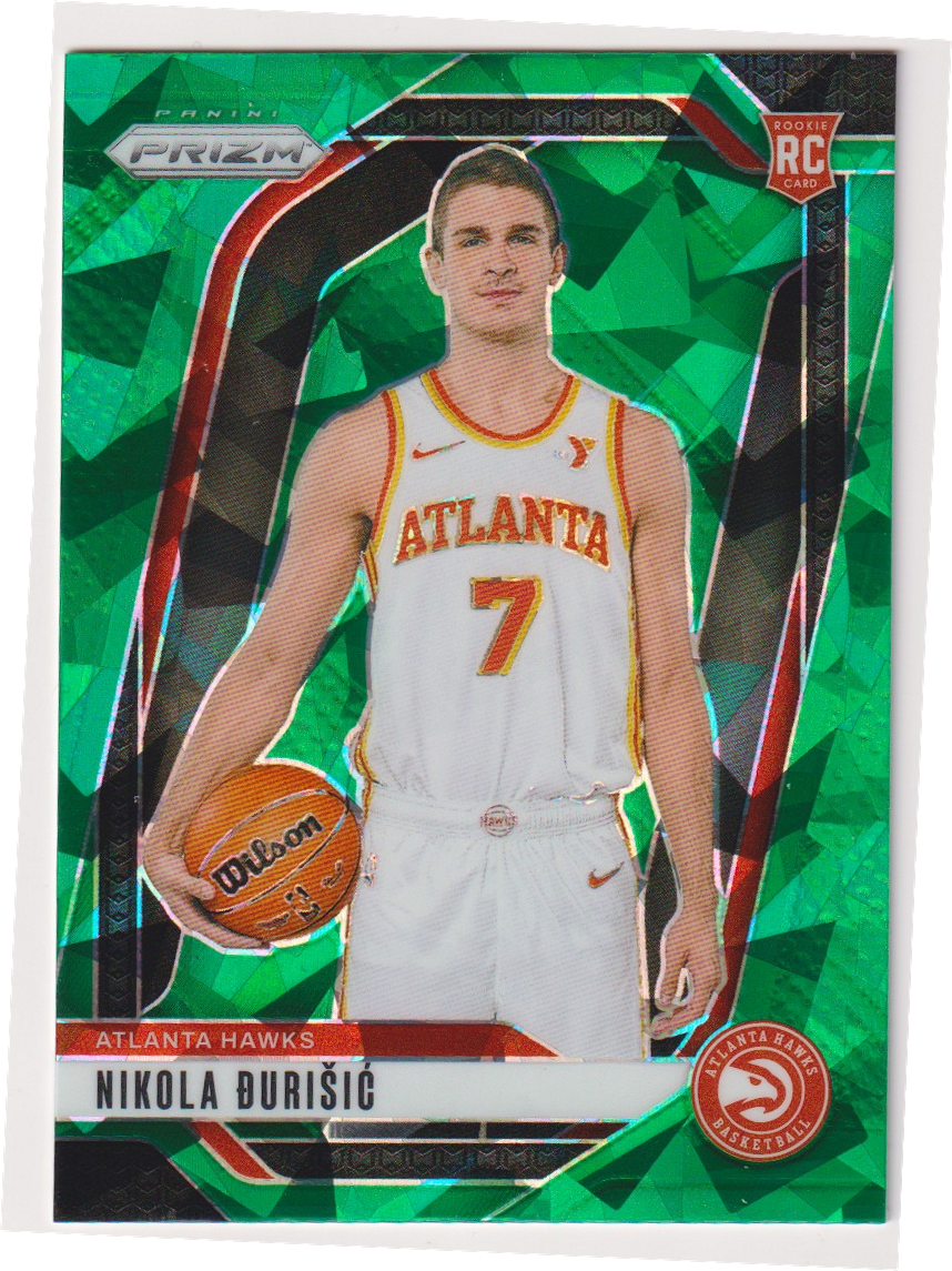 09 — 2024-25 Panini Prizm Nikola Djurisic Green Ice #229 — Raw — actual card front