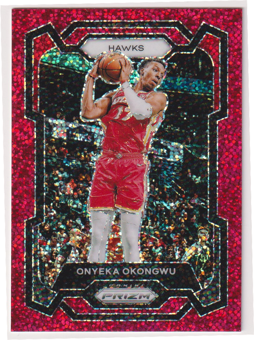 04 — 2023-24 Panini Prizm Onyeka Okongwu Red Sparkle #290 — Raw — actual card front