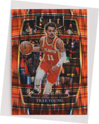 07 2021-22 Panini Select Trae Young Concourse Orange Flash #26 - 2021-22 Panini Select Trae Young Concourse Orange Flash #26 — actual card front scan