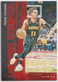 2023-24 Panini Court Kings Trae Young Modern Strokes base insert, gold logo #3 — actual card front scan
