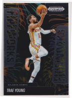 05 — 2024-25 Panini Prizm Black Trae Young Fireworks Base #14 — Raw — actual card front
