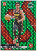 01 2024-25 Panini Mosaic Zaccharie Risacher Green Mosaic #213 - 2024-25 Panini Mosaic Zaccharie Risacher Green Mosaic #213 — actual card front scan