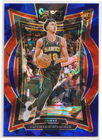 04 2024-25 Panini Select Zaccharie Risacher Concourse Blue Cracked Ice #86 - 2024-25 Panini Select Zaccharie Risacher Concourse Blue Cracked Ice #86 — actual card front scan